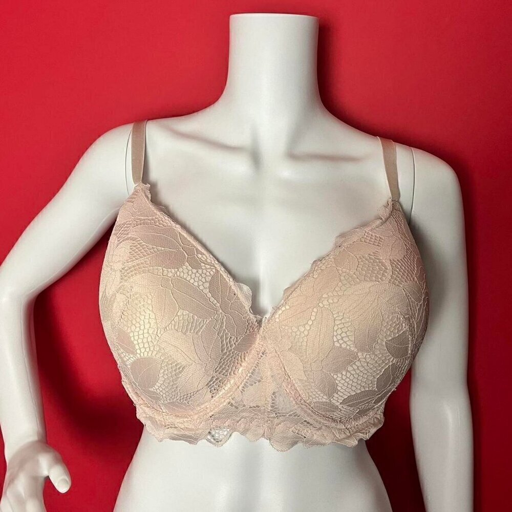 Adrienne Vittadini Full lace nude bra